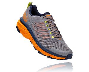 Hoka One One Challenger ATR 5 Mens Trail Running Shoes Frost Gray/Bright Marigold | AU-7528430